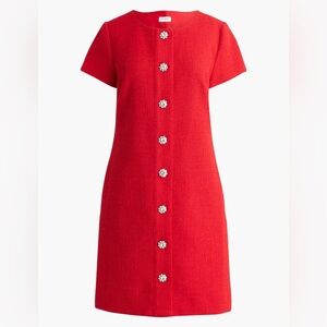 NWOT - J Crew Tweed Dress with Jewel Buttons